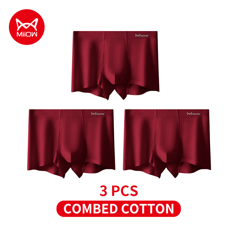 Boxer Brief Pack Cotton - MiiOW 3 قطعة الخريف الشتاء القطن