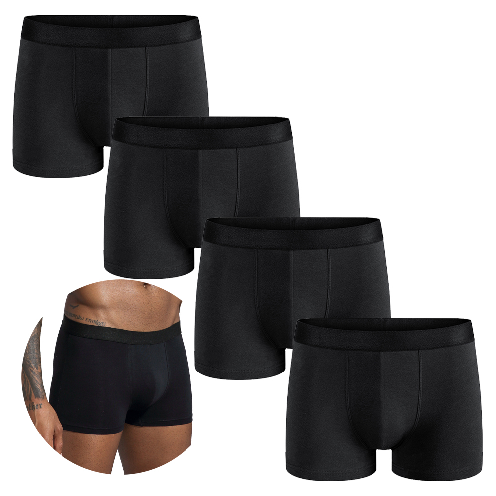 4 قطعة 2025 ملابس داخلية للرجا - مراجعة Boxer Shorts Modal وسعره